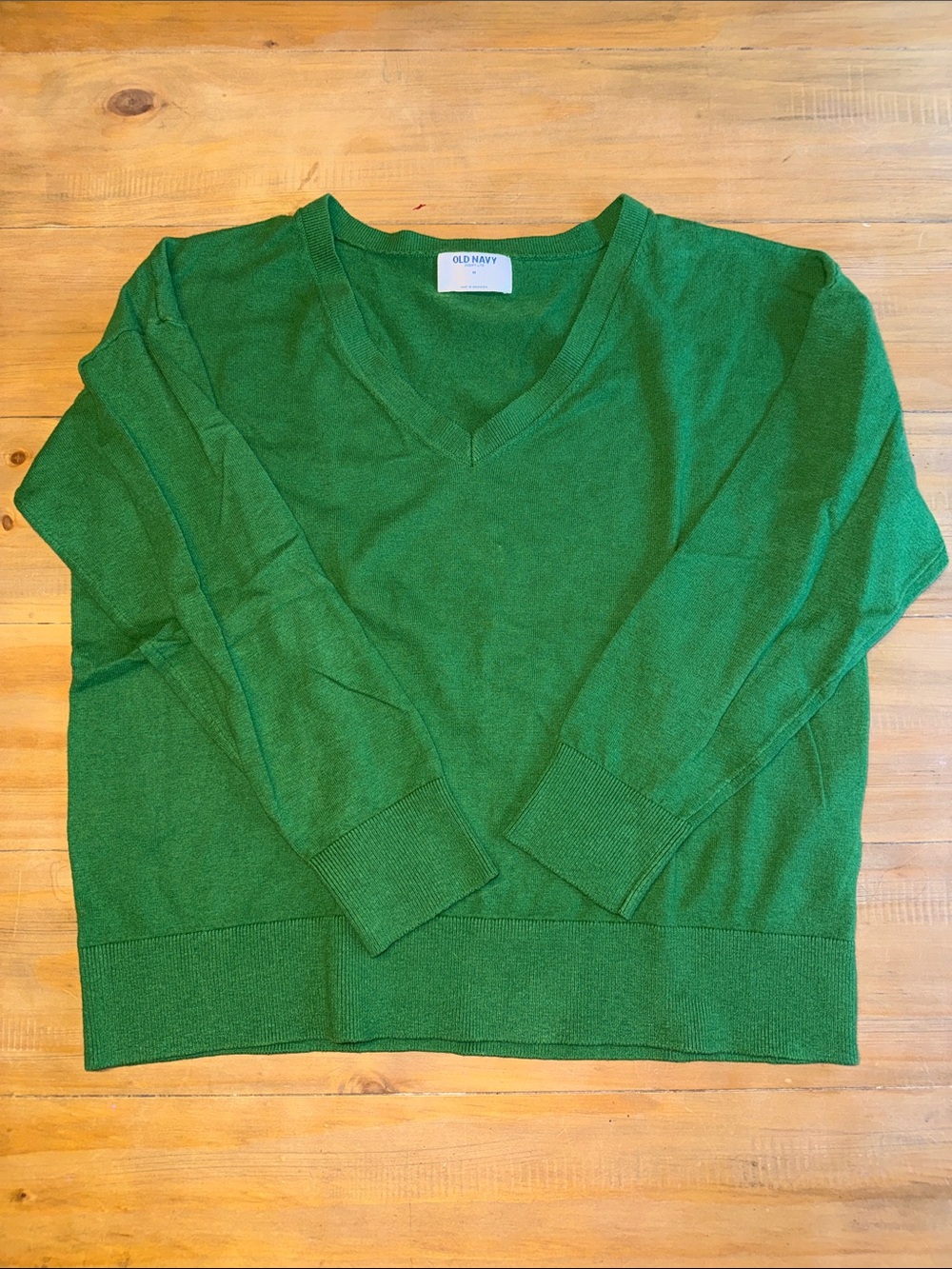 Old Navy Kelly Green V-Neck Pullover
